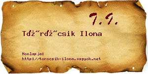 Töröcsik Ilona névjegykártya
