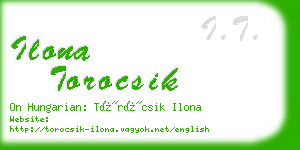 ilona torocsik business card